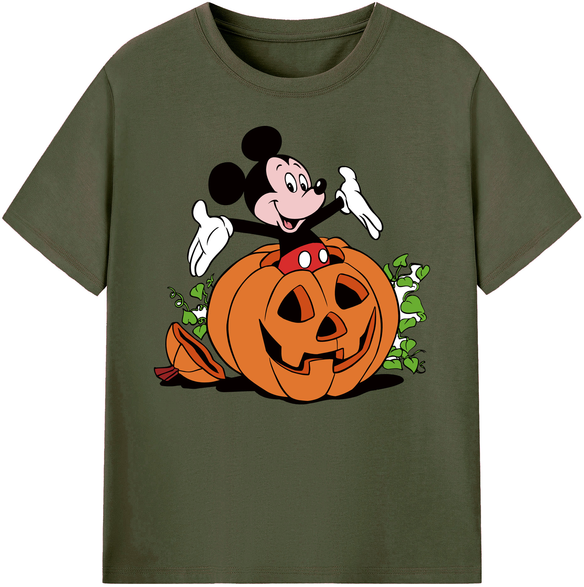 ミッキーマウス Mickey Mouse 綿100％ メンズ半袖Tシャツ｜肌触りやわらか＆通気性